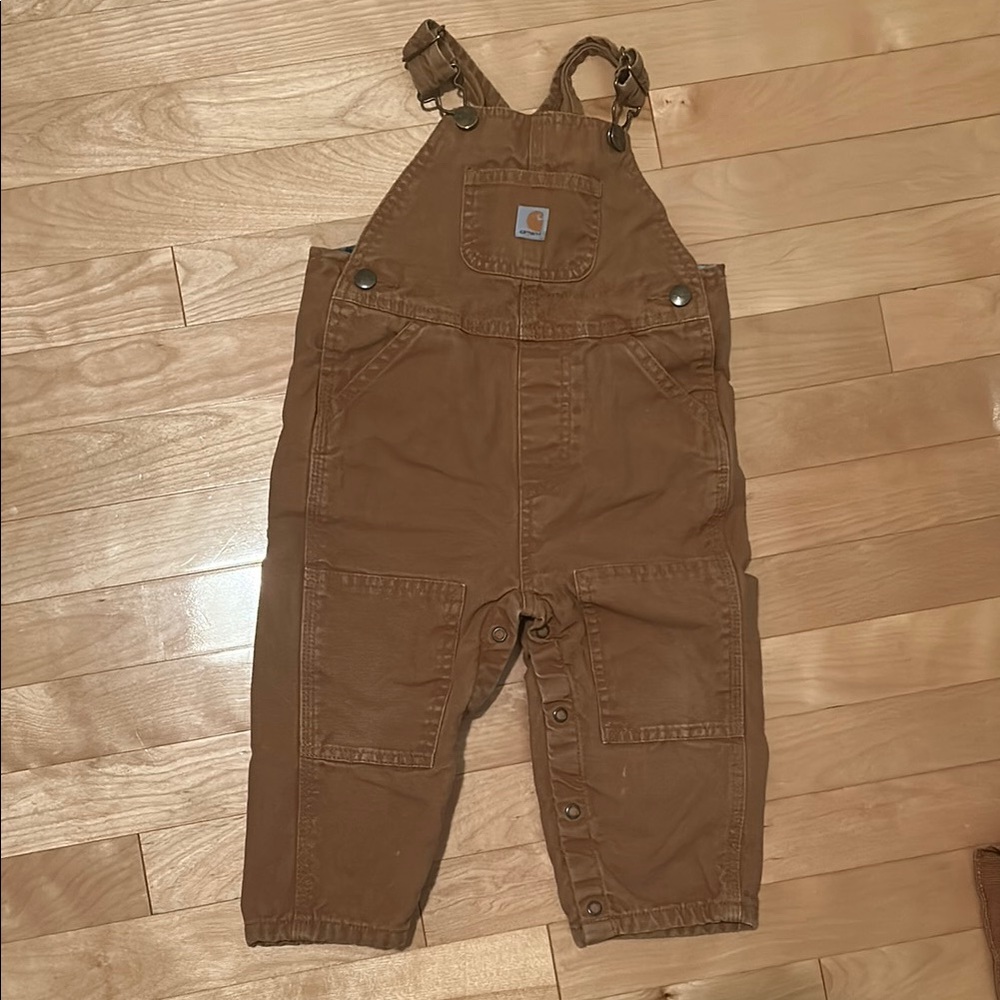 Baby Carhartt Lined Brown Overalls